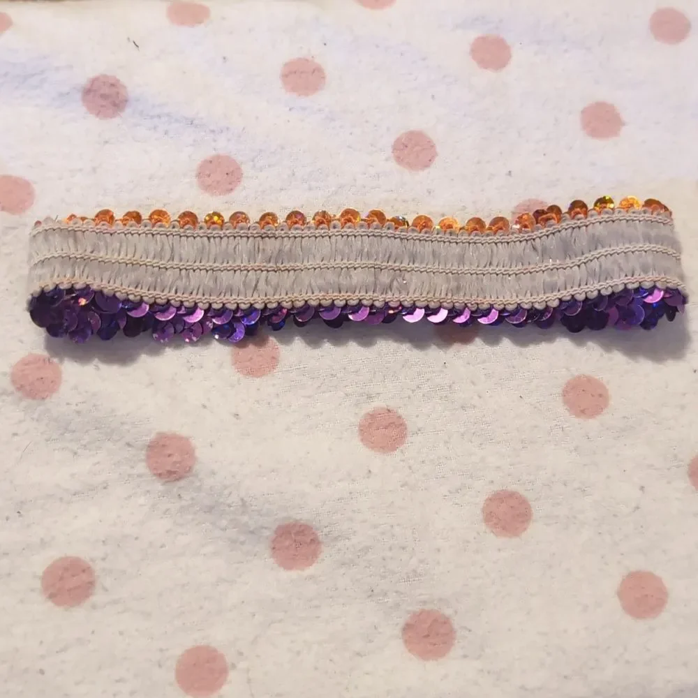 Orange Silver Purple‎ Sequence Headband